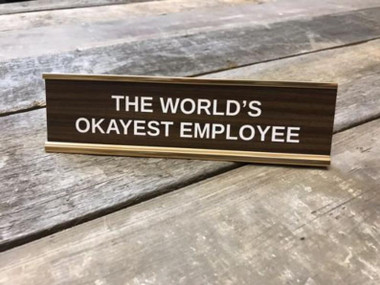 World's Best Entry Level Employee Engraved Plastic Funny Desk