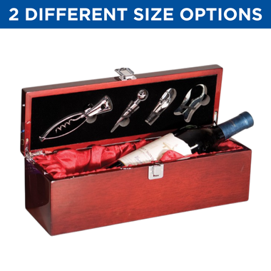 Personalized Double Bottle Wine Gift Box with Tools | Single or