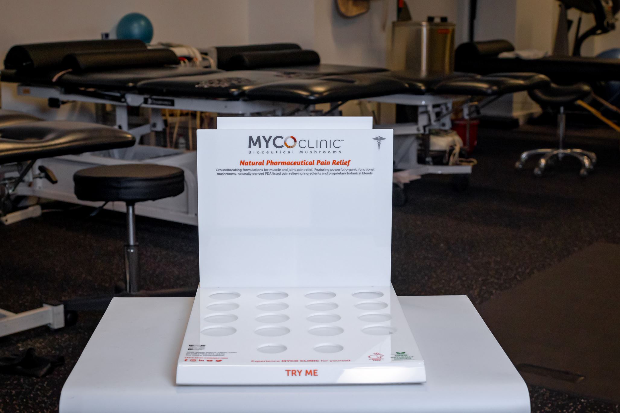MYCO CLINIC - The Display shown in practice