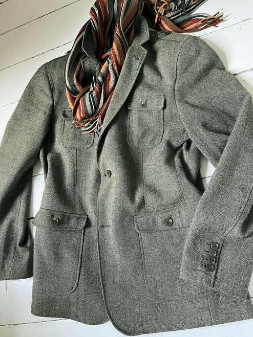 Rutland Men's Tweed Shooting Coat In Lichen | Alan Paine USA