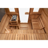 Extra-Wide Thermowood Barrel Sauna - 6 Person