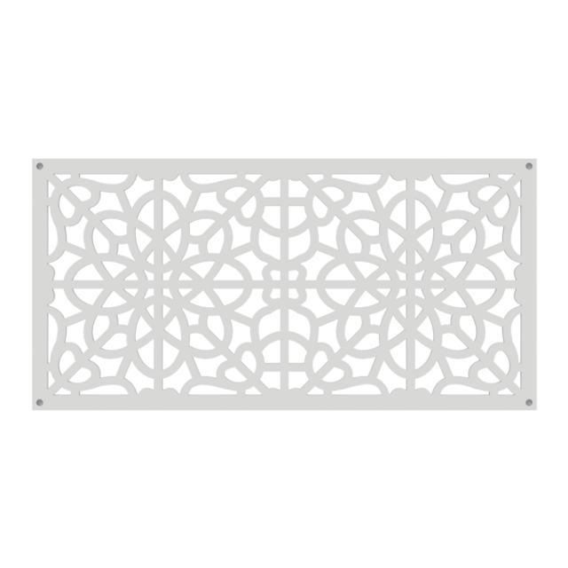 Fretwork Decorative Screen Panel 2ft. x 4ft. White