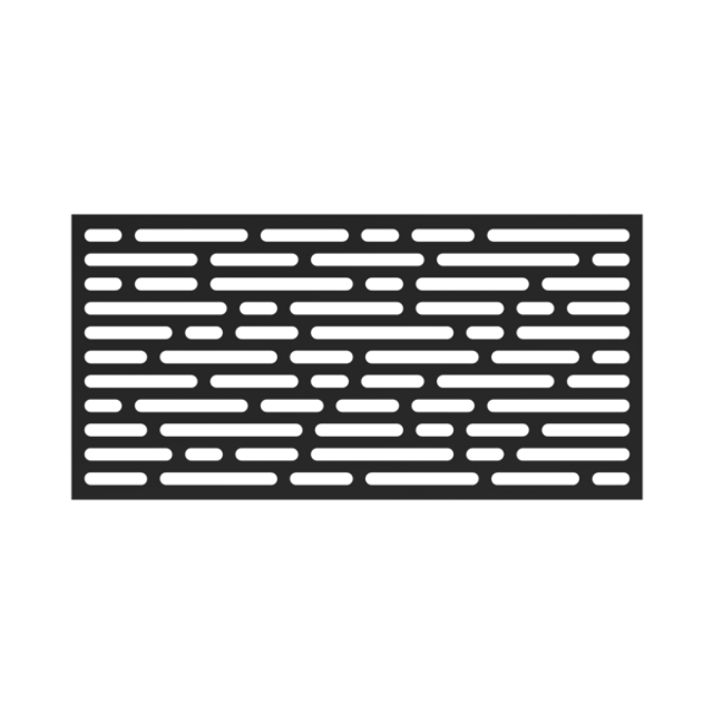 Optic Decorative Screen Panel 3ft. x 6ft. Black