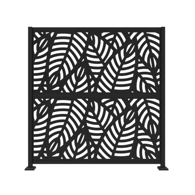 Sanibel Decorative Screen Panel 3ft. x 6ft. Black