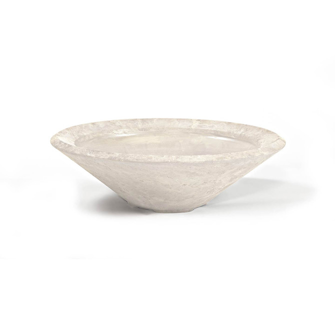 Artisan Cast Stone Round Planter Bowl Natural Carrara