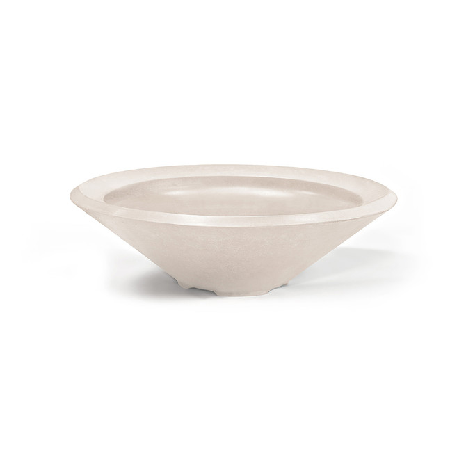 Artisan Cast Stone Round Planter Bowl Smooth Carrara