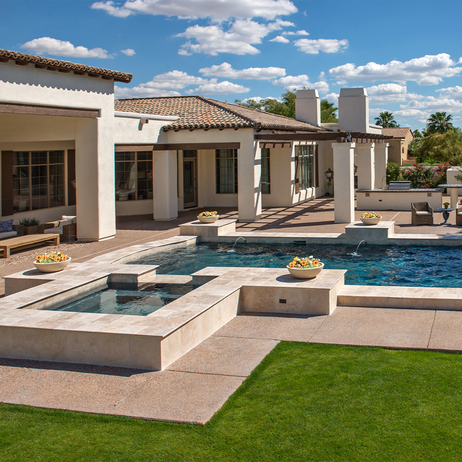 Artisan Cast Stone Round Planter Bowl Lifestyle 2