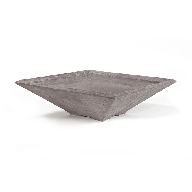 Artisan Cast Stone Square Planter Bowl Slate Natural Finish Artisan Cast Stone Square Planter Bowl Slate Natural Finish