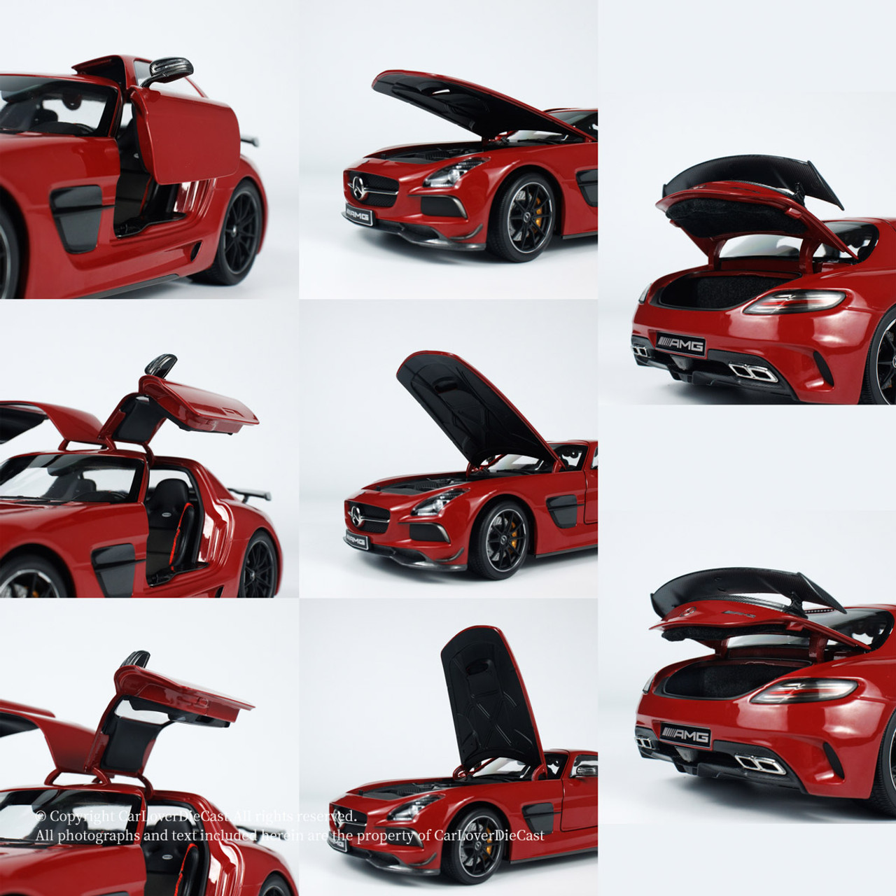 MINICHAMPS 1:18 Mercedes-Benz AMG SLS Black Series Red Color