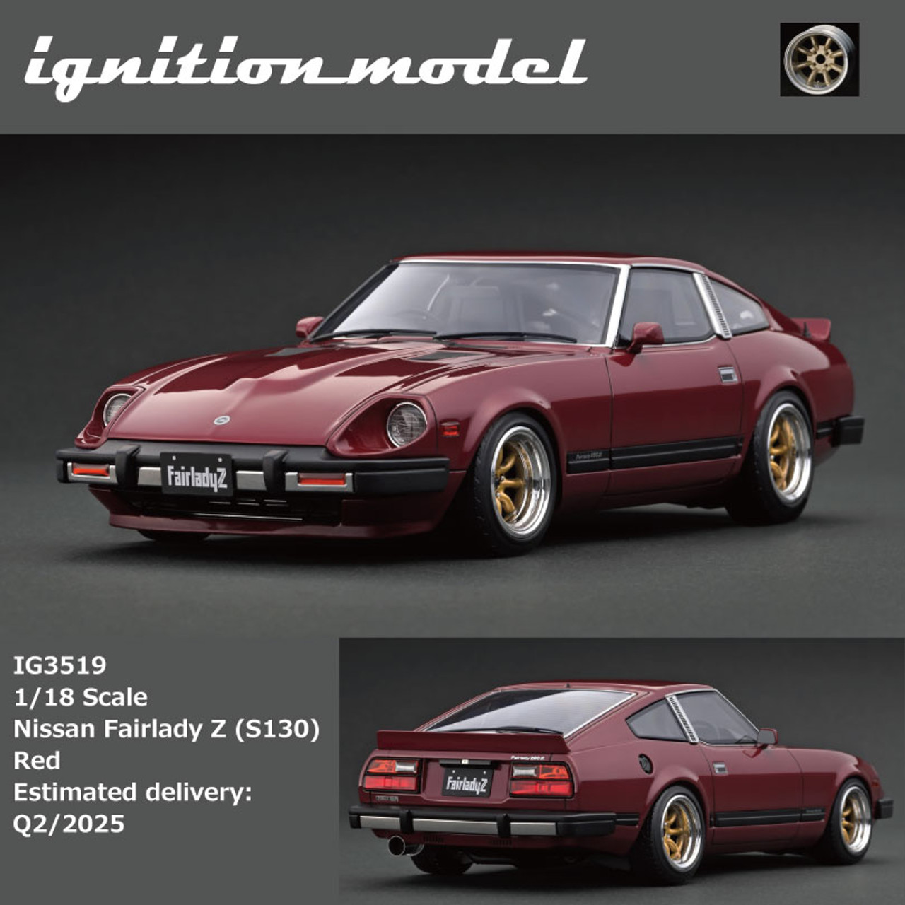 イグニッションモデル 1/18 IG3519Fairlady Z (S130) Ignition Model IG3519 1/18 Nissan Fairlady Z (S130) Red JDM