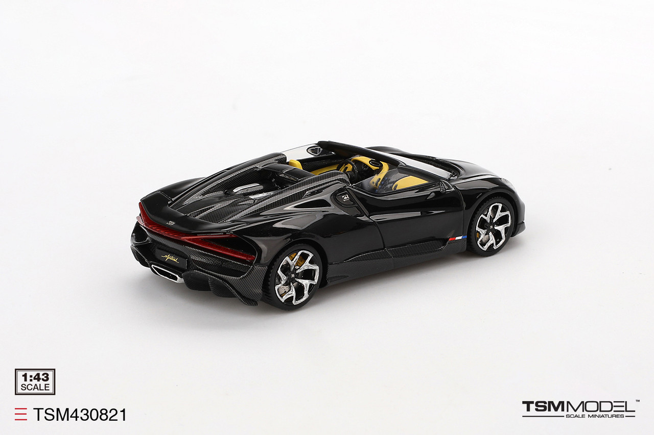 TSM Model 1:43 Bugatti W16 Mistral Black (TSM430821) Resin Car