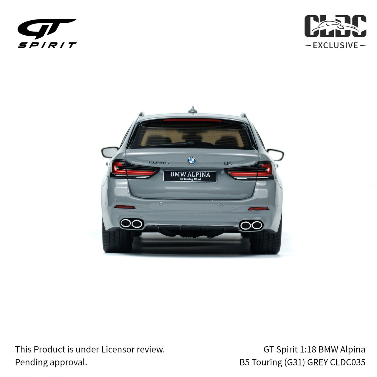 GT Spirit 1:18 BMW Alpina B5 Touring (G31) GREY With Display Case