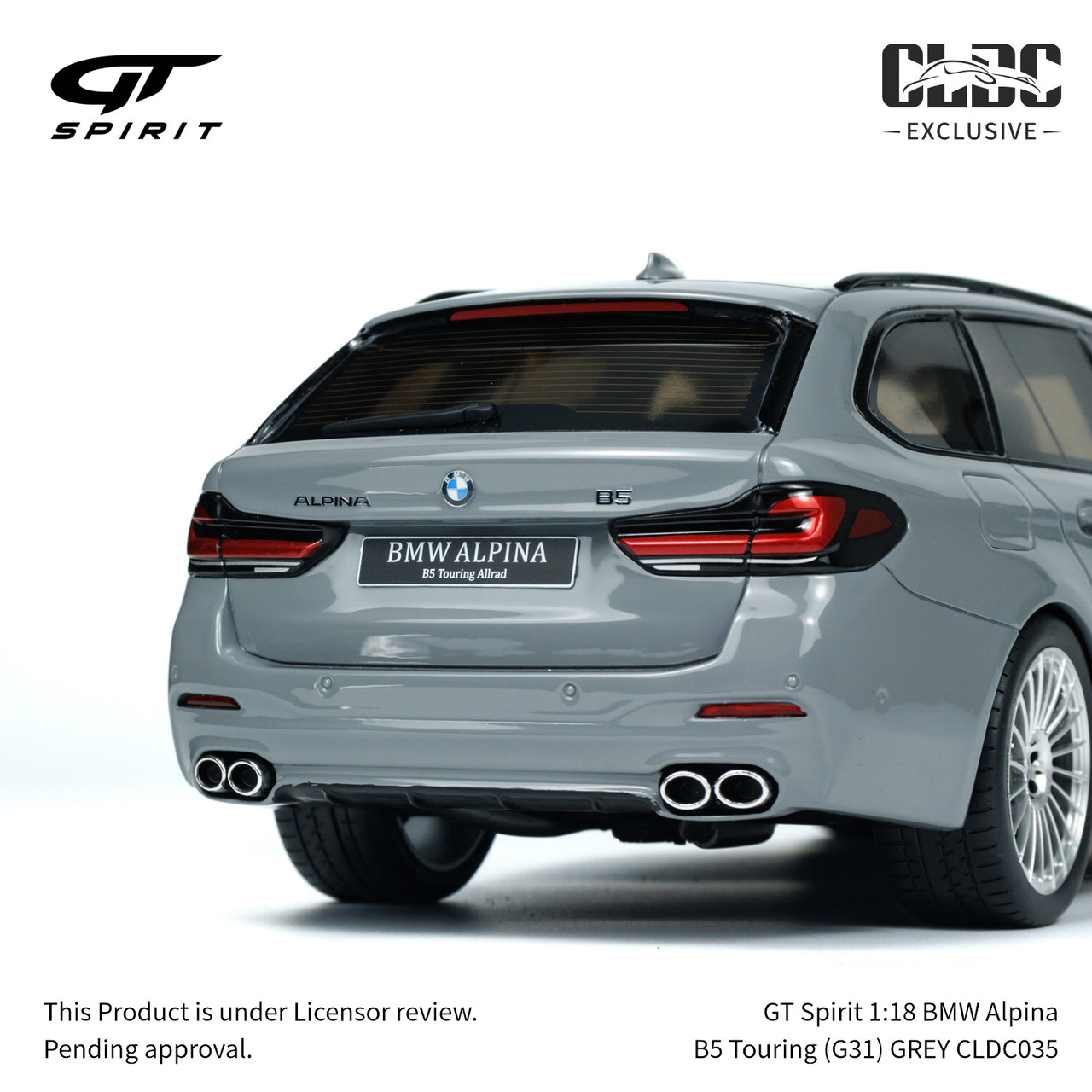 GT Spirit 1:18 BMW Alpina B5 Touring (G31) GREY With Display Case