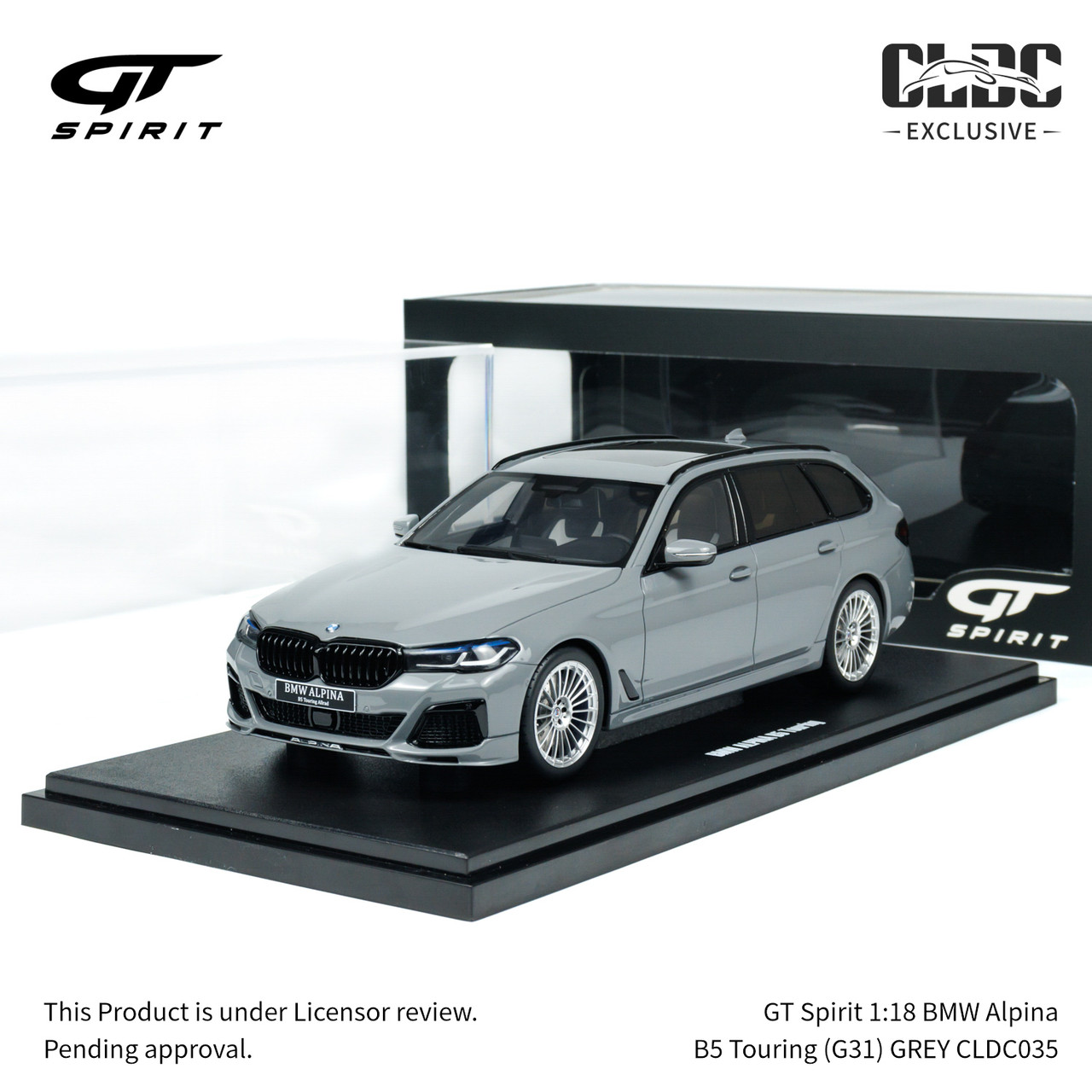 GT Spirit 1:18 BMW Alpina B5 Touring (G31) GREY With Display Case