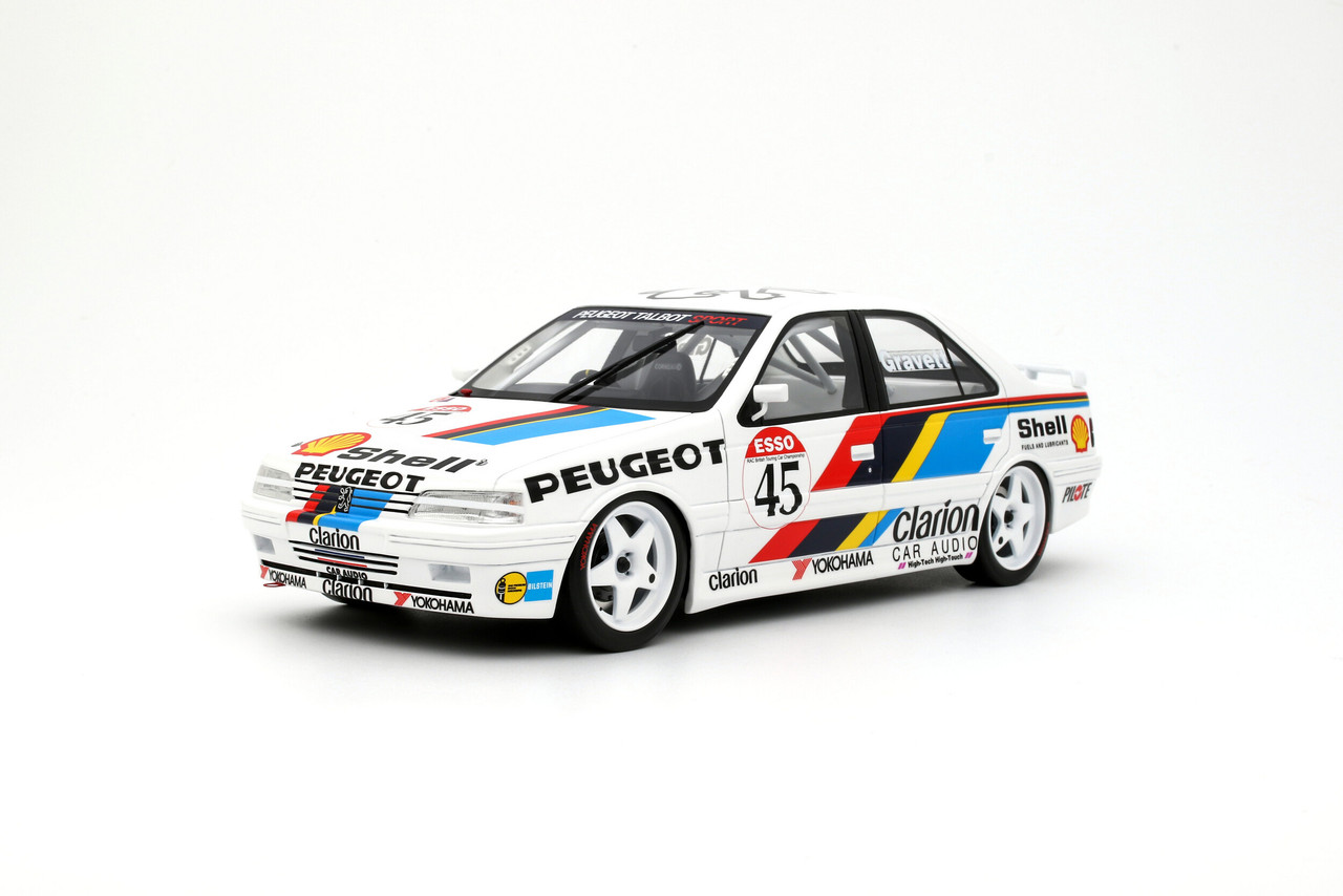 OTTO 1/18 プジョー 405 Mi16 #45 BTCC 1992 OTTO Mobile 1:18 PEUGEOT 405 MI16 BTCC WHITE R. GRAVETT 1992