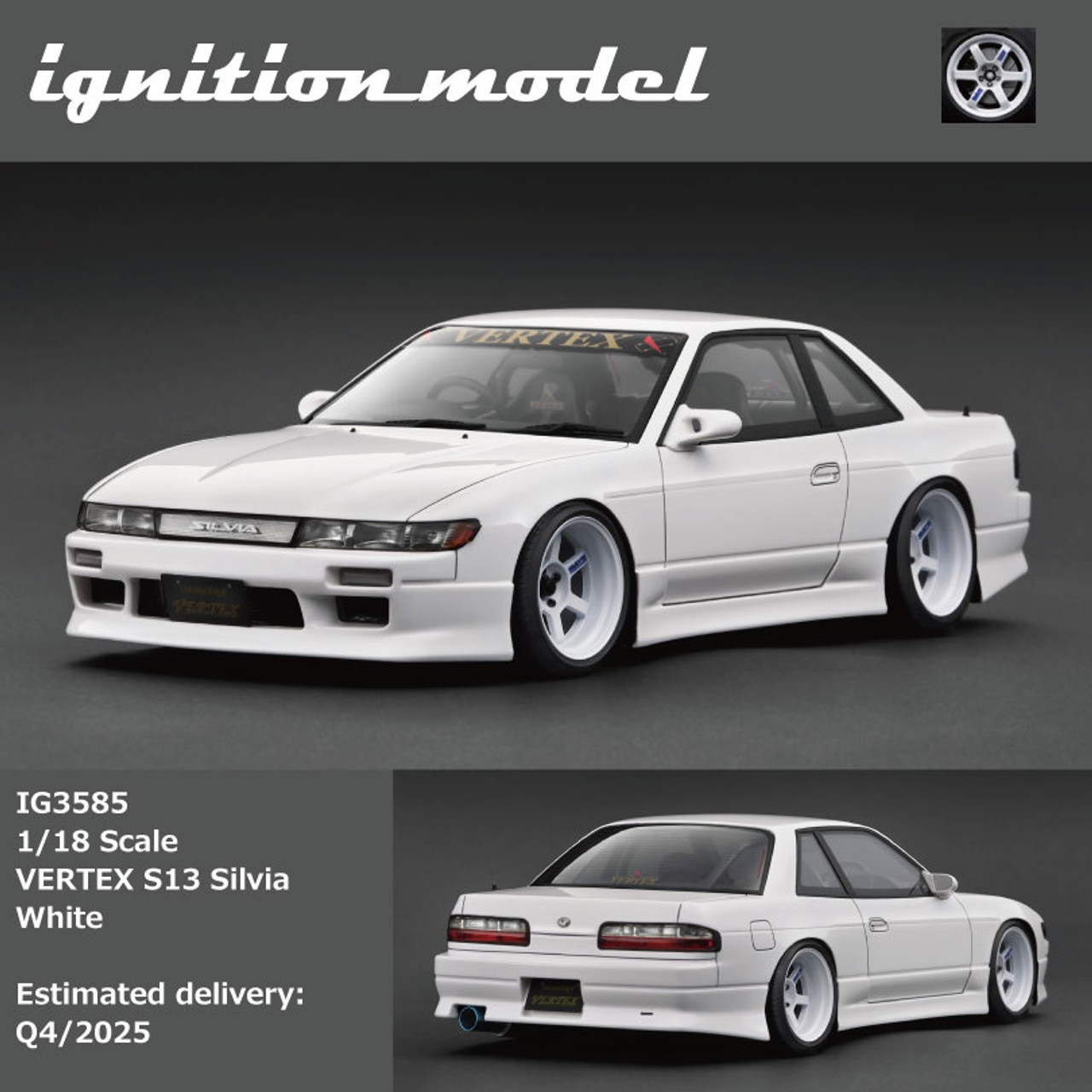 Ignition Model 1:18 VERTEX S13 Silvia White / Red (IG3585