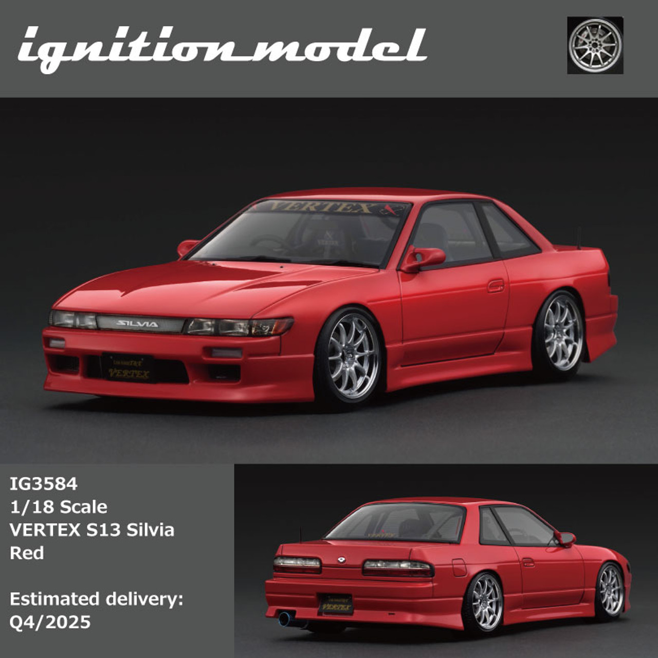 Ignition Model 1:18 VERTEX S13 Silvia White / Red (IG3585