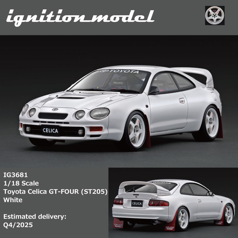 Ignition Model 1:18 Toyota Celica GT-FOUR (ST205) White / Yellow