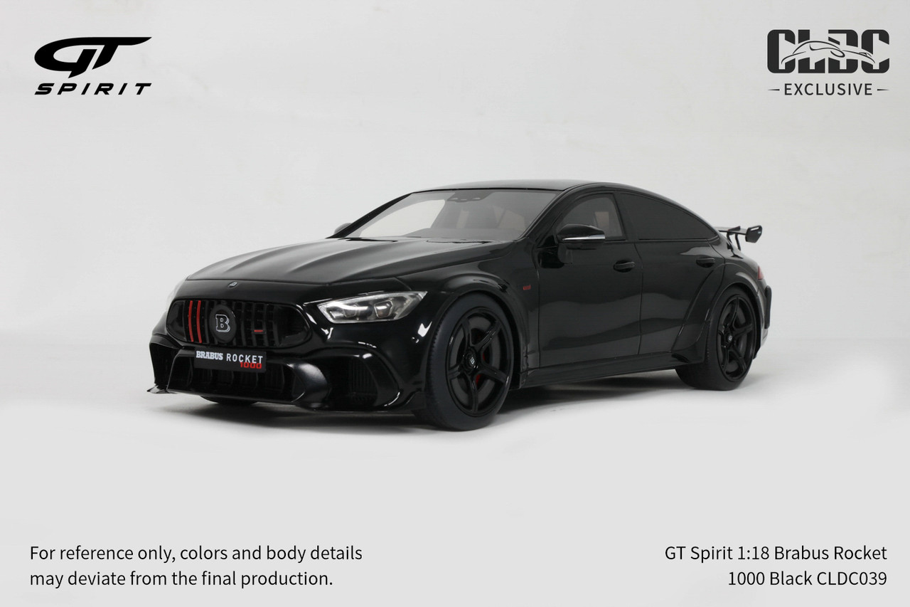 GT Spirit 1:18 BRABUS ROCKET 1000 BLACK With Display Case (CLDC039