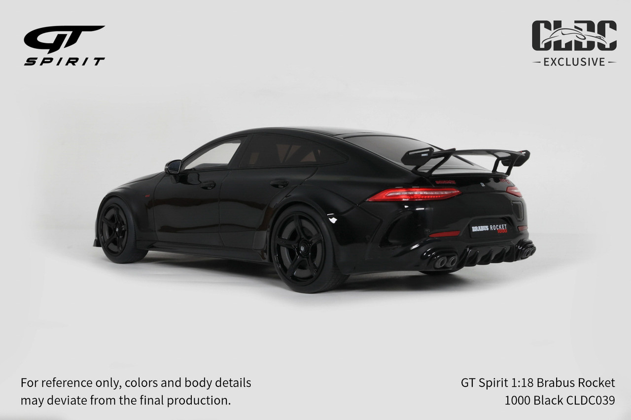 GT Spirit 1:18 BRABUS ROCKET 1000 BLACK With Display Case (CLDC039