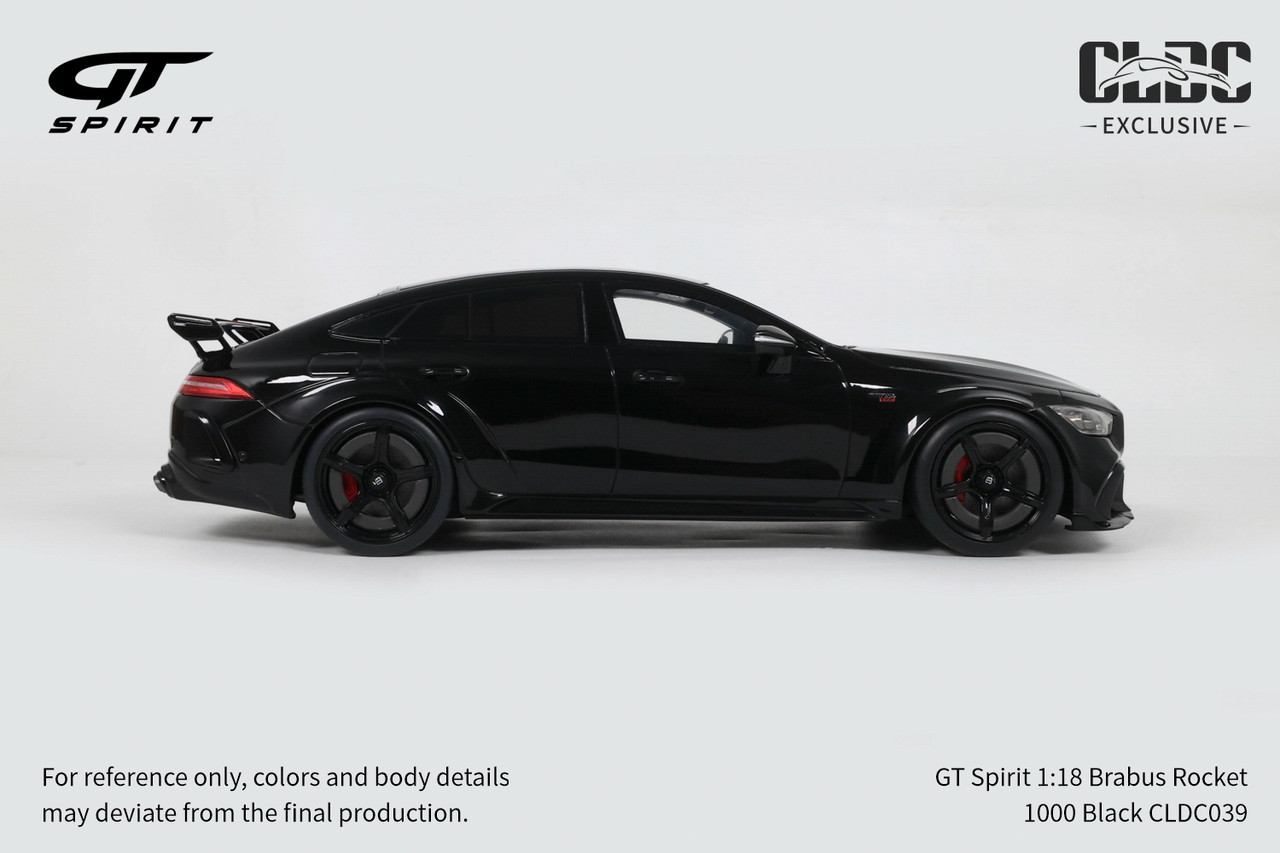 GT Spirit 1:18 BRABUS ROCKET 1000 BLACK With Display Case (CLDC039