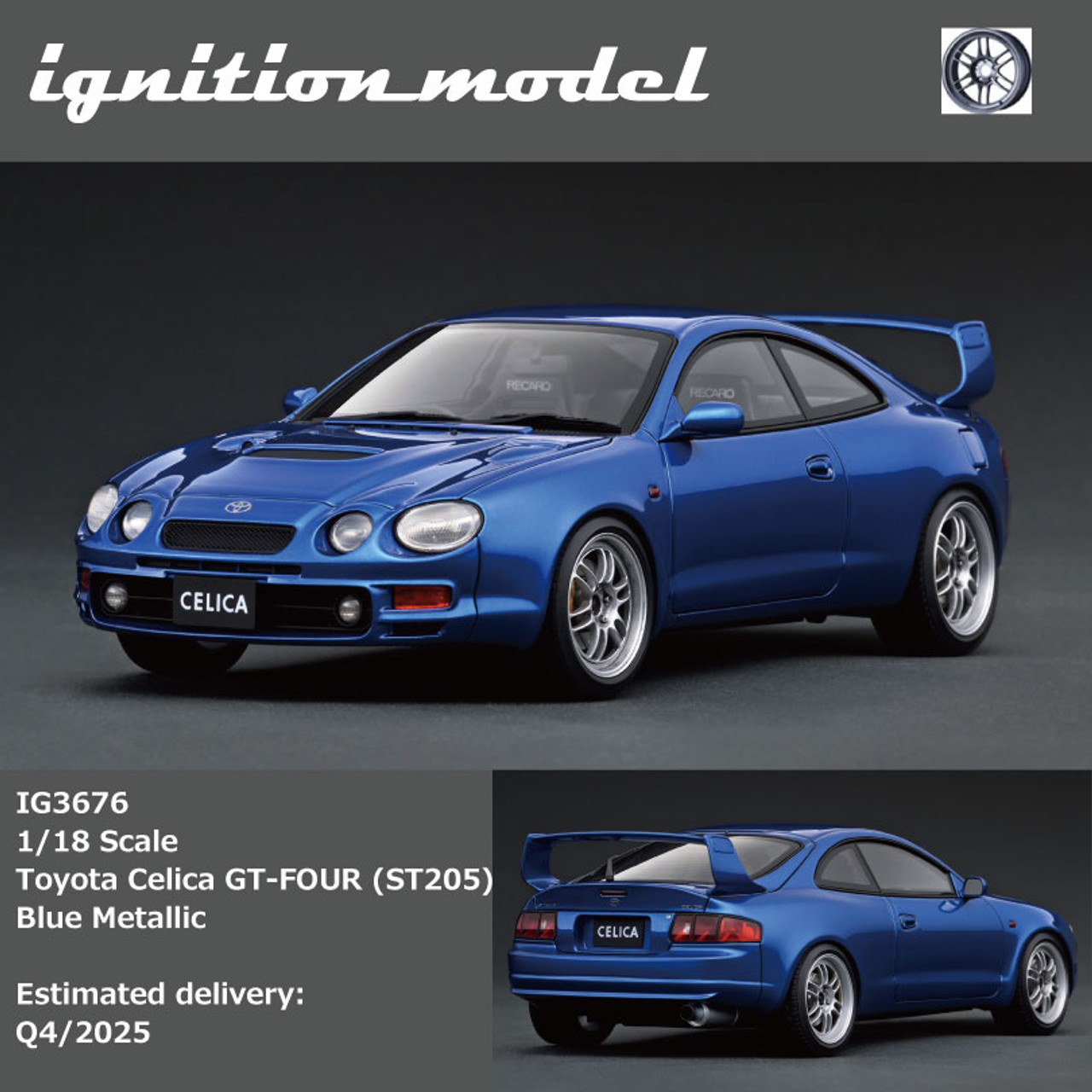 Ignition Model 1:18 Toyota Celica GT-FOUR (ST205) Blue