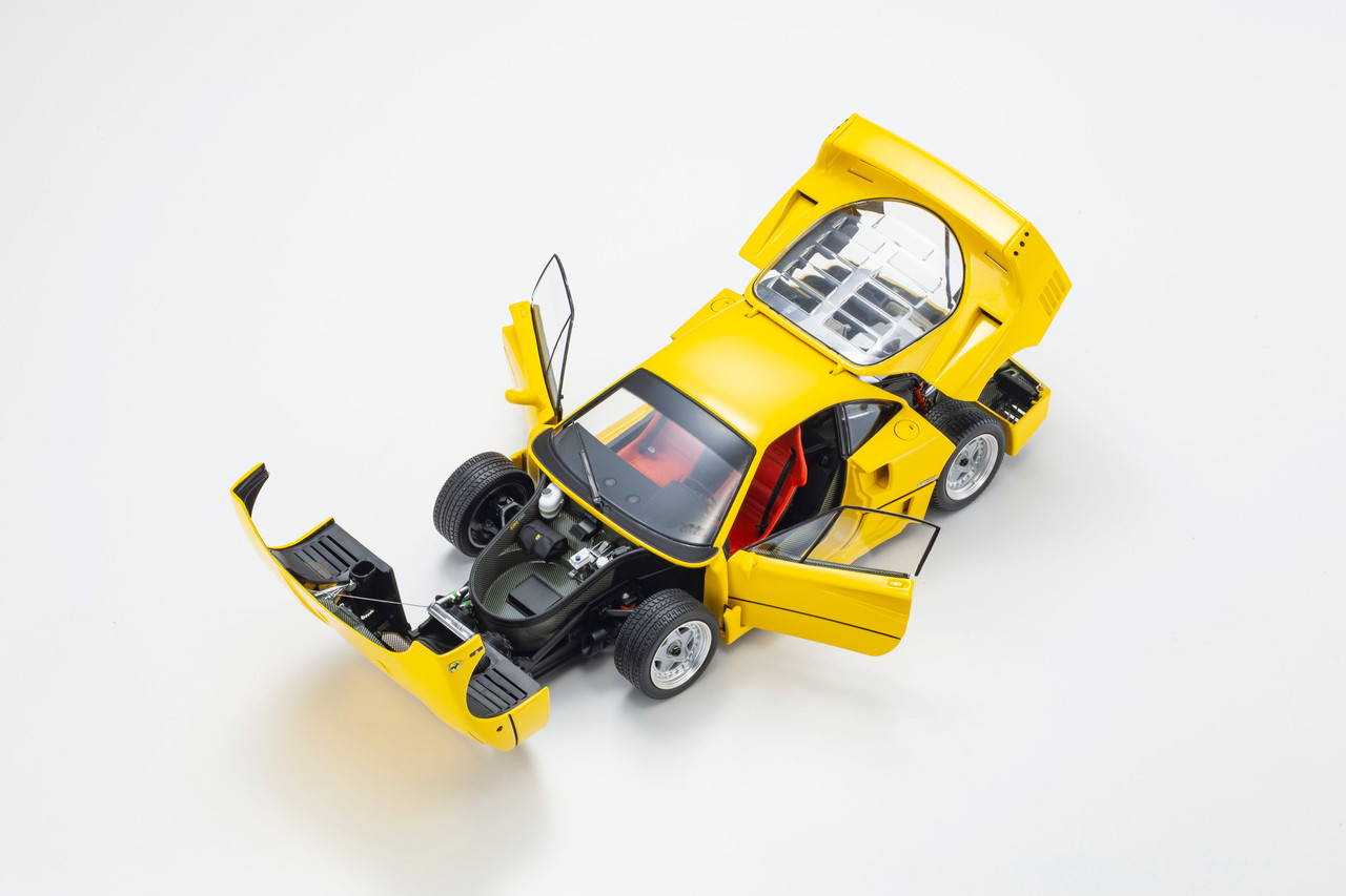 Kyosho 1:18 Ferrari F40 Yellow (08416Y) Diecast Car Model