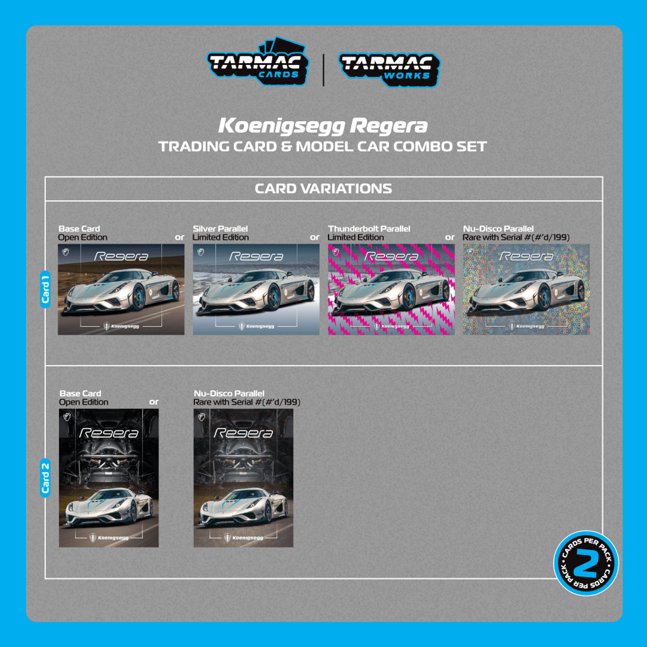 Tarmac Works 1:64 Koenigsegg Regera Silver Metallic / Blue