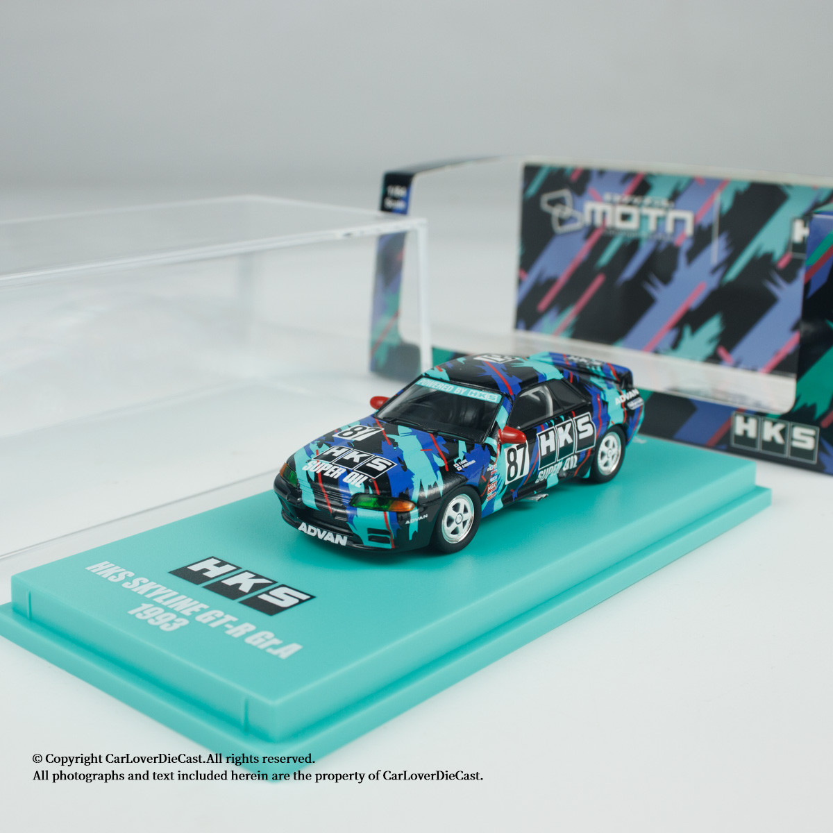 Kyosho 1:64 HKS SKYLINE (BNR32) Gr.A 1993 With LED [Without Base