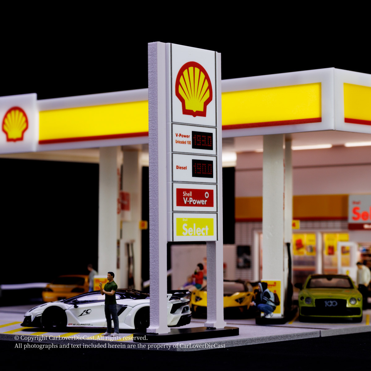 G-Fans 1:64 Shell Gas Station Architectural Diorama (710035