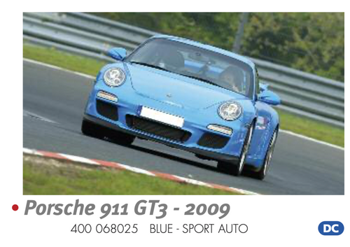 MINICHAMPS 1:43 PORSCHE 911 GT3 - 2009 - BLUE - SPORT AUTO (400068025) Diecast Car Model Available In Q2 2024 Pre Order Now