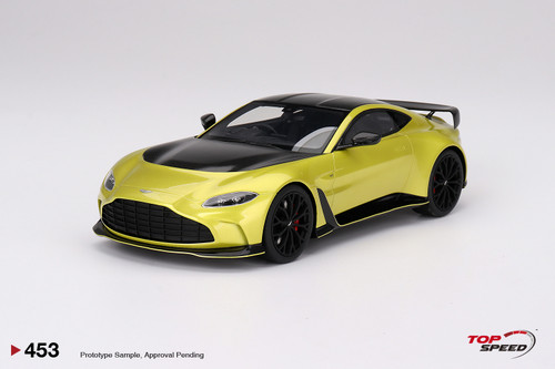 TopSpeed 1:18  Aston Martin V12 Vantage Cosmopolitan Yellow  (TS0453) Resin Car Model Available In August 2024 Pre Order Now