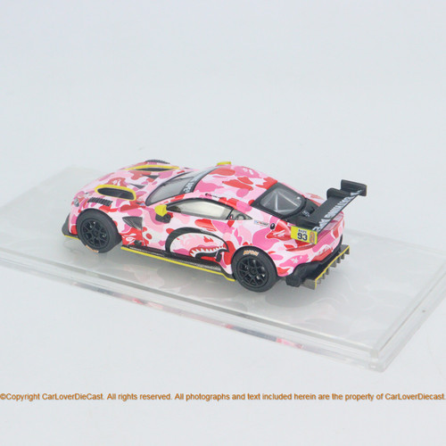 POPRACE 1:64 BAPE® x Aston Martin GT3 Pink / Blue (PR64-AMBA-21PK/21BL) Diecast Car Model Available Now