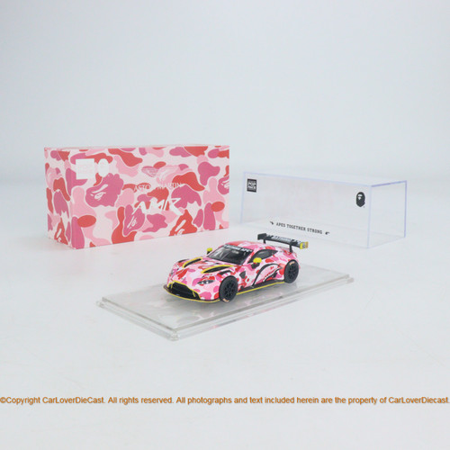 POPRACE 1:64 BAPE® x Aston Martin GT3 Pink / Blue (PR64-AMBA-21PK/21BL) Diecast Car Model Available Now