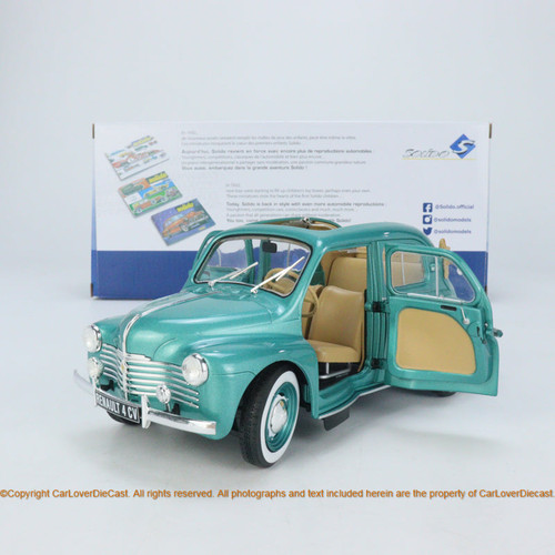 Solido 1:18 Renault 4CV Vert Ardennes Metal 1951 (S1806601) Diecast car model available now