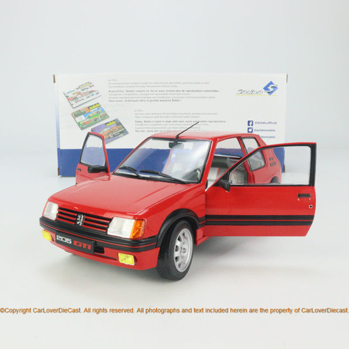 Solido 1:18 Peugeot 205 Mk.1 GTI 1.9L Rouge Vallelunga 1988 (S1801702) Diecast car model available now