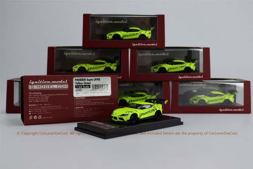 Ignition Model 1/64 PANDEM Supra (A90)   Yellow Green  (IG2337) resin car model