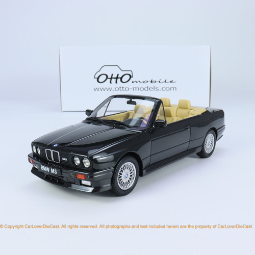 OttO Mobile 1:18  BMW E30 M3 CONVERTIBLE BLACK 1989 (OT1012) Resin Car Model Available Now