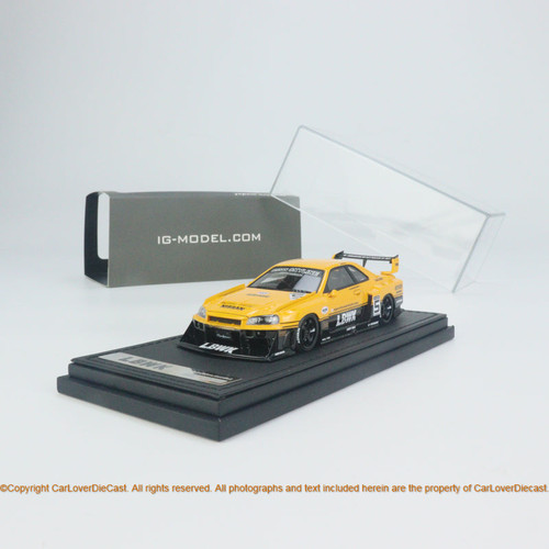 Ignition Model 1/43 LB-ER34 Super Silhouette SKYLINE Yellow/Black ( IG2849 ) resin car model available now