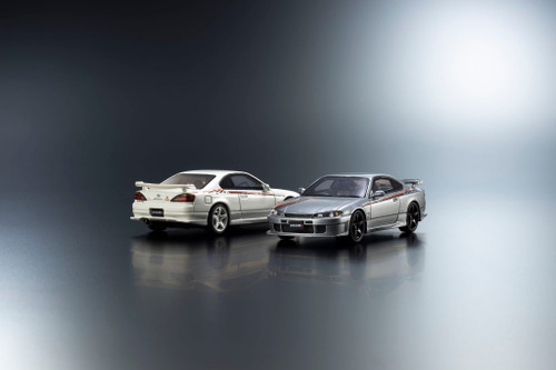 Kyosho 1:43 Nissan Silvia S15 Spec R NISMO Aero Silver / White (KSR43125S/ KSR43125W) Resin Car Model Available In July 2024 Pre Order Now