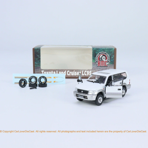 BM creations 1:64 Toyota Land Cruiser Prado LC95 -White (64B0354/64B0355) Diecast Car Model Available Now