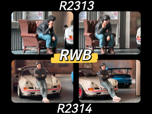 Magic City 1:64 Sofa, seated Kai Nakai / Leaning Kai Nakai  Figure Model (R2313/R2314) Resin Model Available In January 2024 Pre Order Now