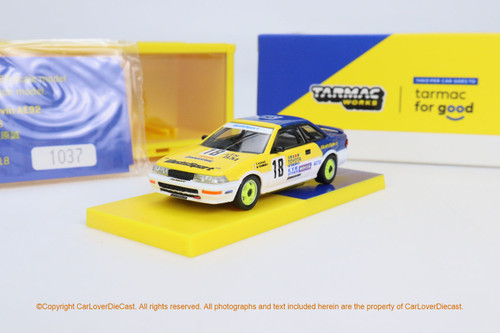 Tarmac Works 1:64 Toyota Corolla Levin AE92 JTCC 1993 浅野武夫/萩原誠 *** With Container ***  ( T64-036-93JTC18  )  Diecast car model available now