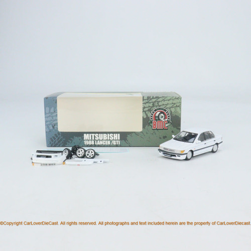 BM creaations 1:64 Mitsubishi 1988 Lancer /Gti White/Silver (64B0174/64B0175/64B0176/64B0177) diecast car model available now