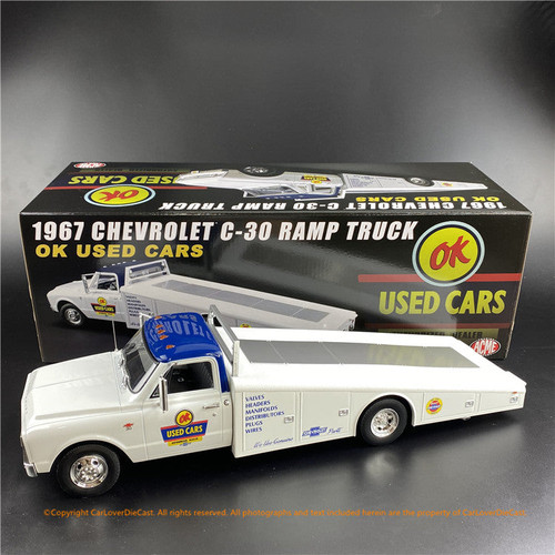 ACME 1:18 1967 Chevrolet C-30 Ramp Truck - OK Used cars (A1801705) diecast car model