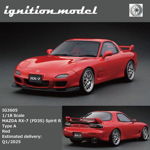 Ignition Model 1:18 MAZDA RX-7 (FD3S) Spirit R Type A (IG3605-IG3608) Resin Car Model Available In Q1 2025 Pre Order Now