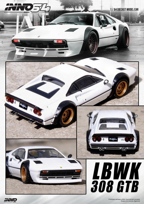 INNO 1:64 LBWK 308 GTB White (IN64-LBWK308-WHI) Diecast Car Model Available In September 2024 Pre Order Now