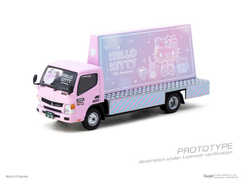 Tarmac Works 1:64 Mitsubishi Fuso Canter Hello Kitty Billboard (T64T-TL002-HK) Diecast Car Model Available In December 2024 Pre Order Now