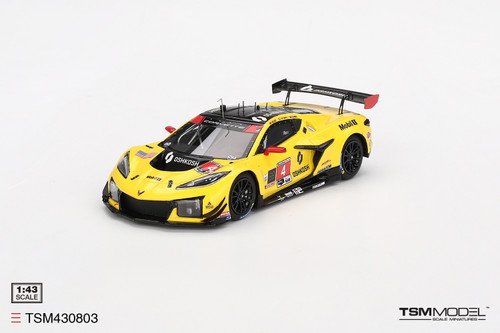 TSM Model 1:43 Chevrolet Corvette Z06 GT3.R #4 Corvette Racing by Pratt Miller Motorsports 2024 IMSA Daytona 24 Hrs (TSM430803) Resin Car Model Available In October 2024 Pre Order Now