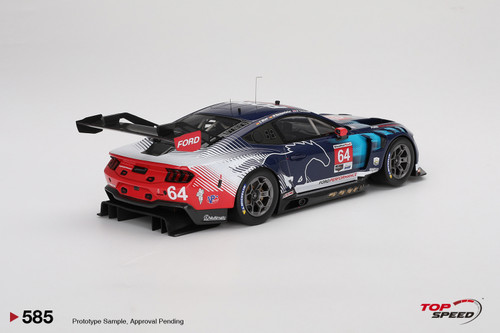 TopSpeed 1:18 Ford Mustang GT3 #64 Ford Multimatic Motorsports 2024 IMSA Daytona 24 Hrs (TS0585) Resin Car Model Available In November 2024 Pre Order Now